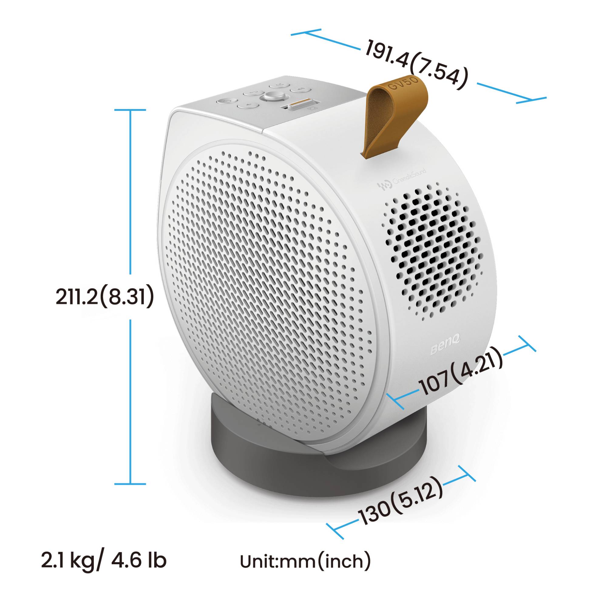 BenQ Kivetítő GV50 DLP 500 ANSI lumen 1920 x 1080 Full HD-2