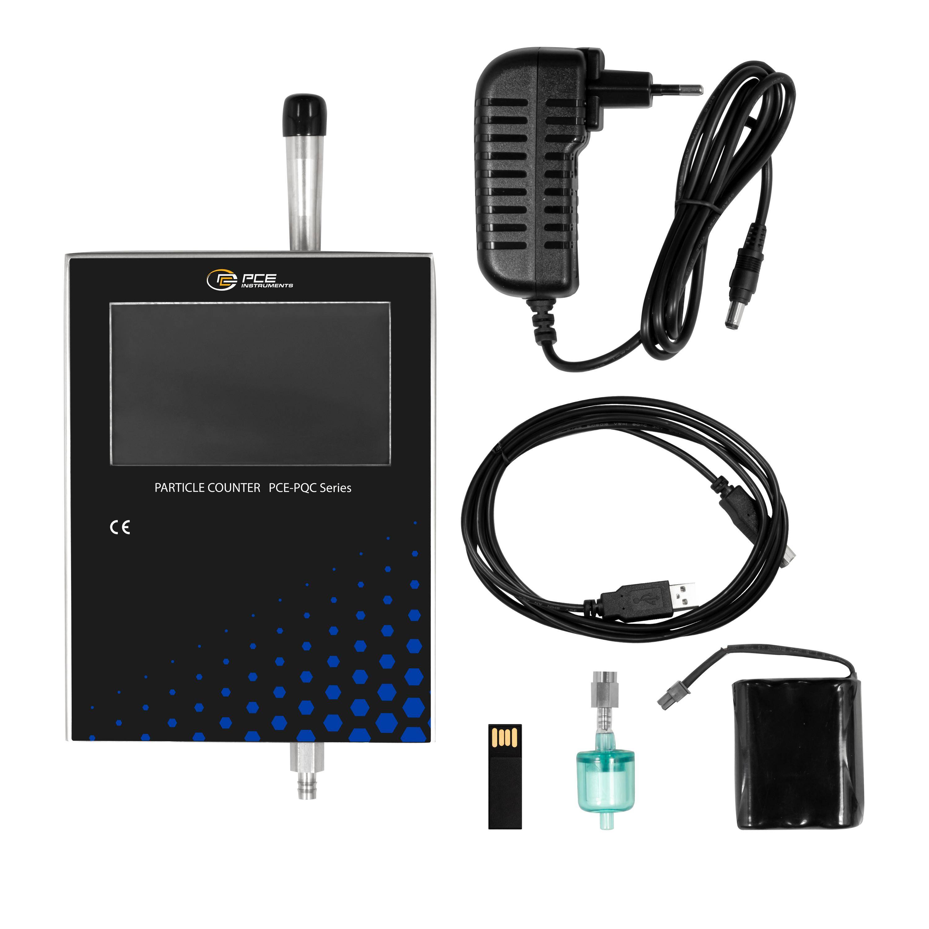PCE Instruments PCE-PQC 33EU Részecske számláló Légszennyezettség USB csatlakozóval-3