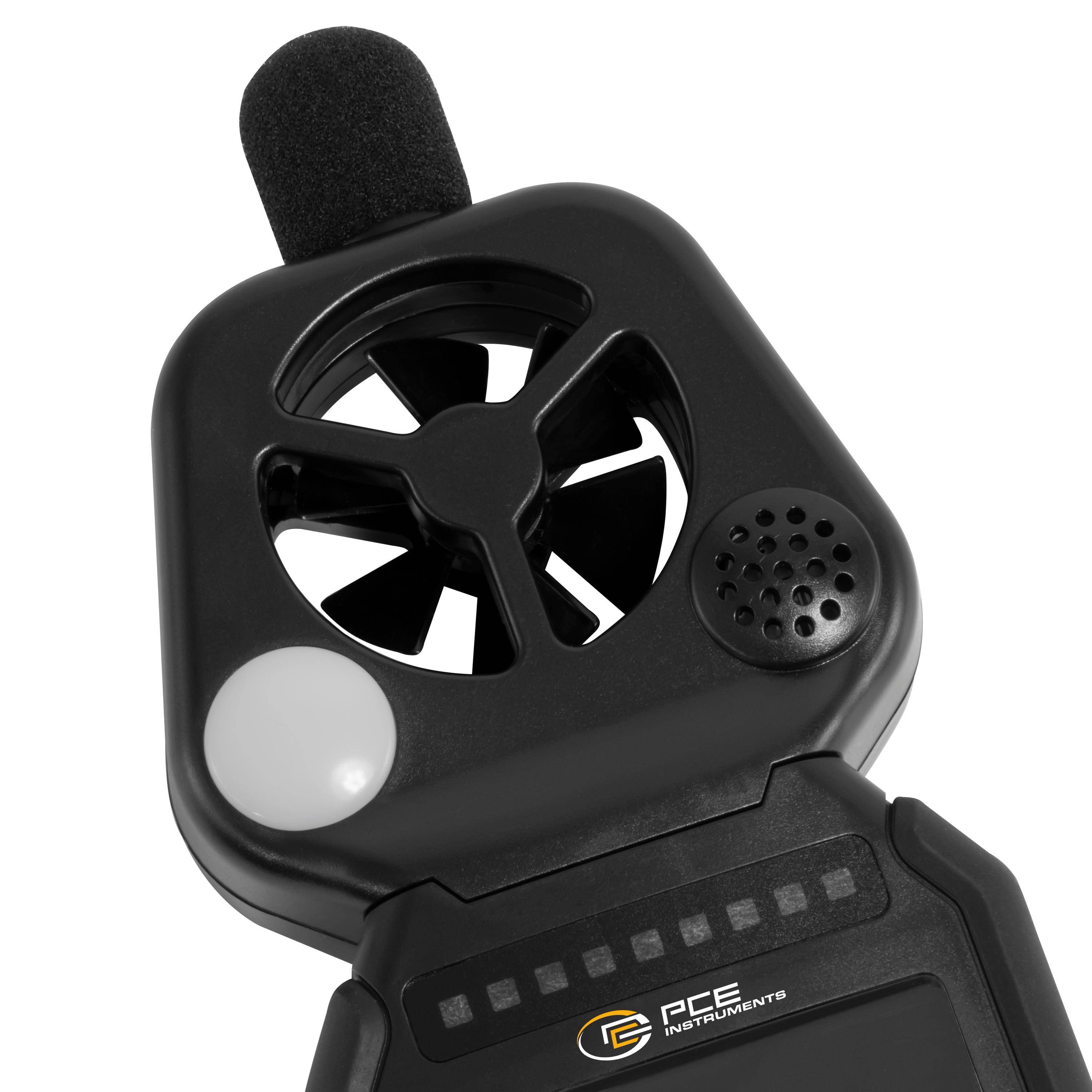 PCE Instruments PCE-EM 750 Anemométer -20 - 60 °C USB csatlakozóval, Hőmérsékletmérő funkcióval Kalibráció Gyári standar-2