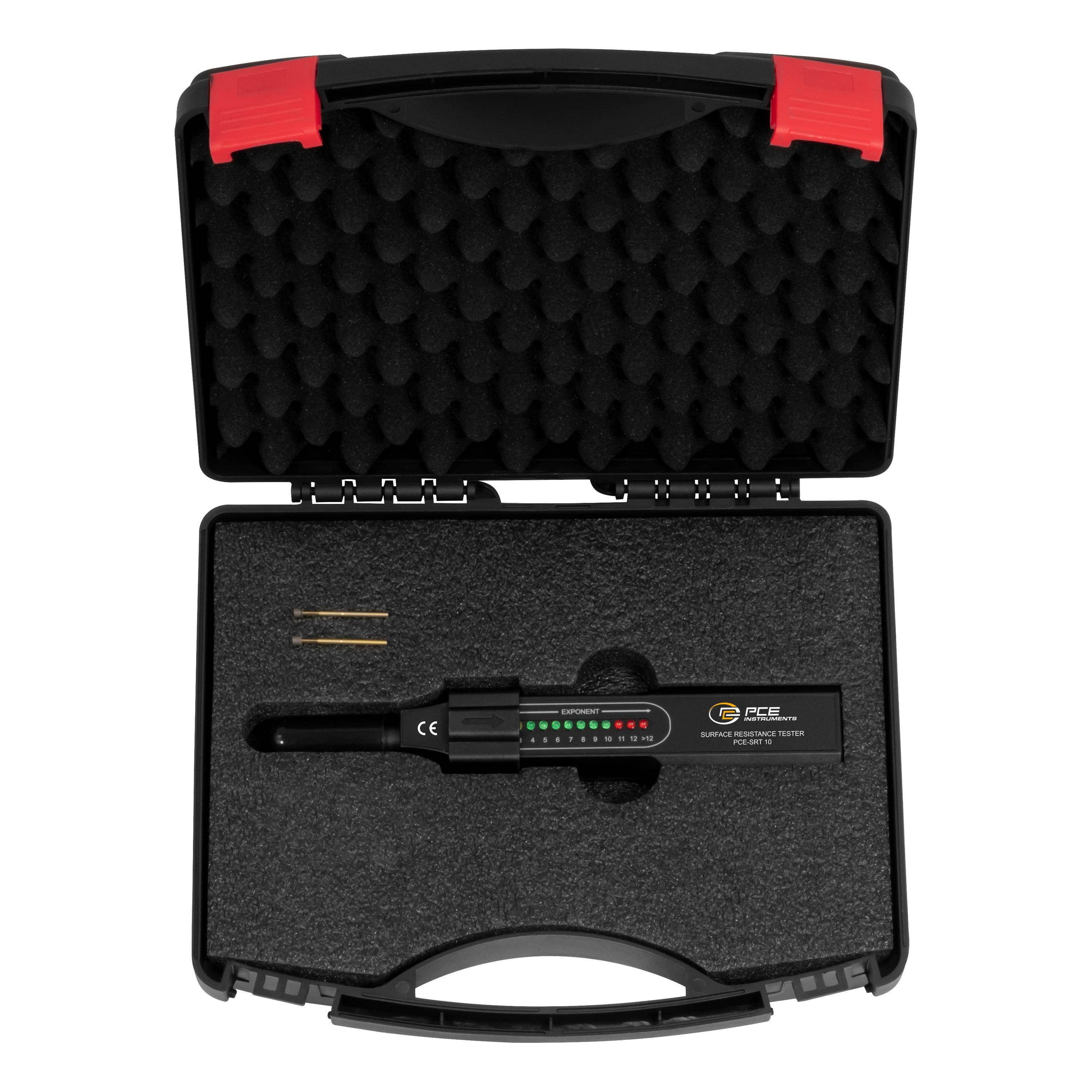 PCE Instruments ESD tesztelő készülék Felületi ellenállás Hordtáskával doboz-4