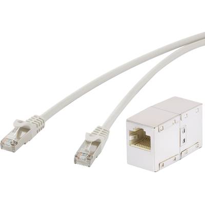 RJ45-ös patch kábel, hálózati LAN kábel CAT 5e F/UTP [1x RJ45 dugó - 1x RJ45 dugó] 5m, szürke UL 752418
