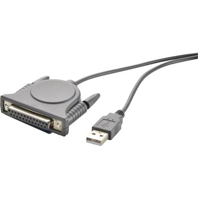 USB-/párhuzamos nyomtatókábel D-SUB aljjal, 1,8 m, Renkforce