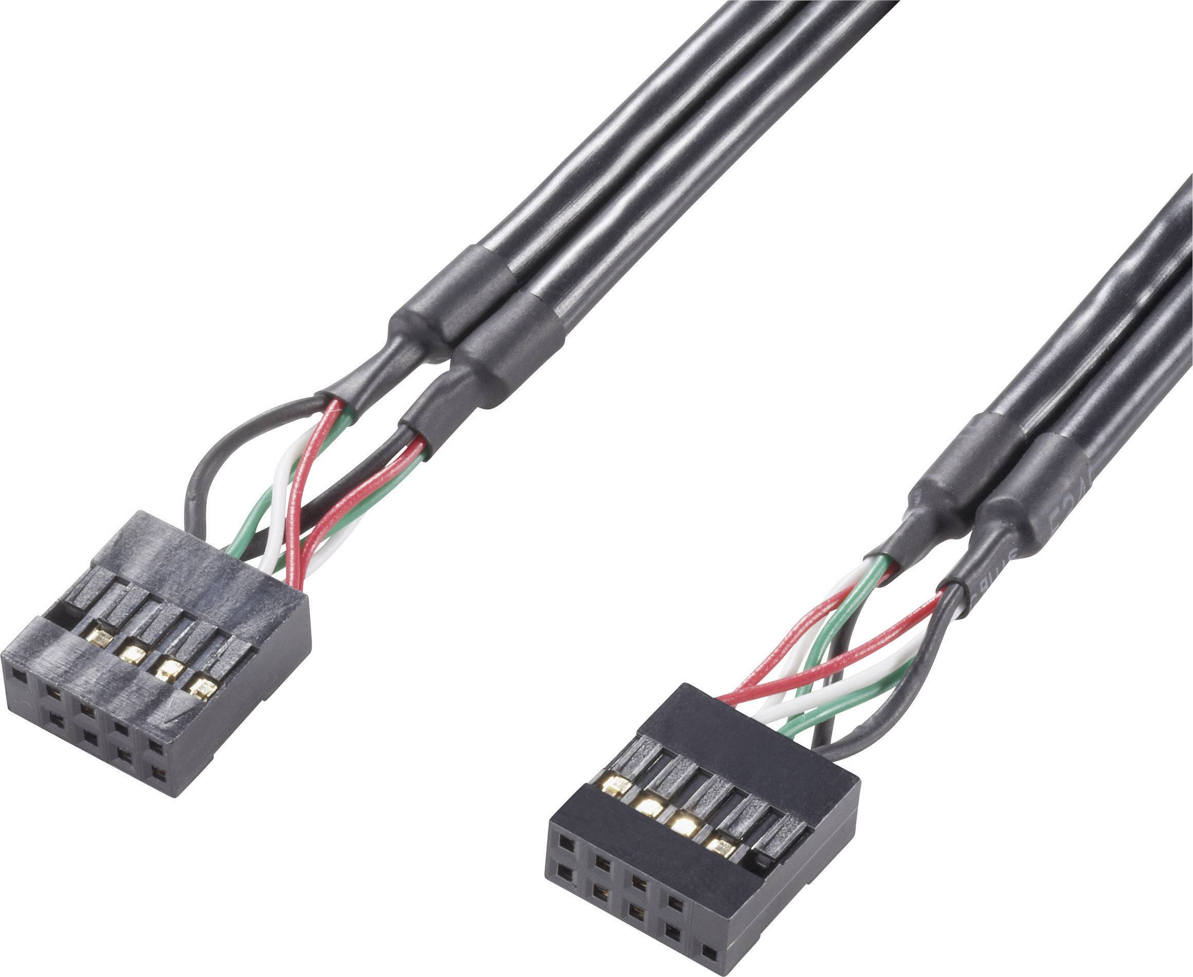 Belső USB Pin Header kábel, 10 pólusú 50 cm Bulk ár, eladó Conrad