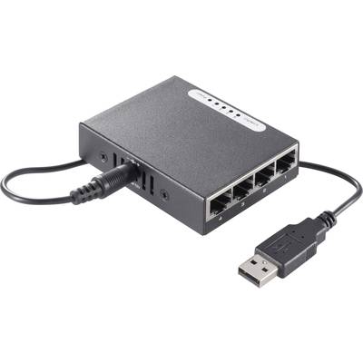 4 portos USB-s RJ45 ethernet Gigabit switch 1000 MBit/s 976050