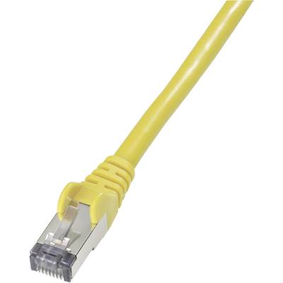 RJ45-ös patch kábel, hálózati LAN kábel, CAT 6 S/FTP [1x RJ45 dugó - 1x RJ45 dugó] 0,5 m, sárga Goobay