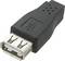 Egy fekete USB-adapter szabvány USB-csatlakozóval. Használható különböző USB-típusú eszközök összekapcsolására.