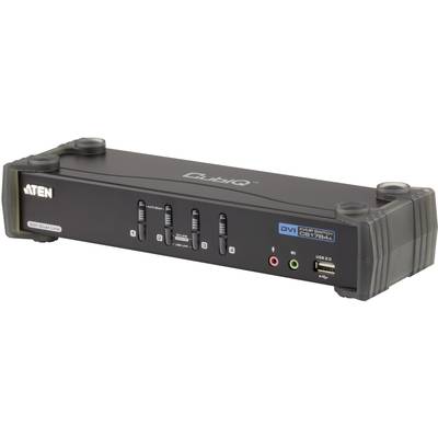4 portos KVM switch, (billentyűzet, video, egér) elosztó, DVI elosztó és USB 2.0 Hub Aten CS1784A-AT-G