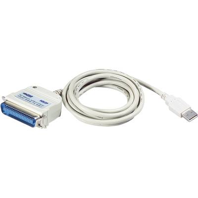 USB 2.0 adapter kábel, 1 x Centronics dugó - 1 x USB 2.0 dugó A, fehér, ATEN