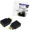 LogiLink HDMI-adapter, A típusú Mini HDMI-re, aranyozott csatlakozóval. A csomag termékadatokat és vonalkódot mutat, két adapter látható a képen.