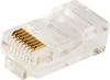 8 pólusú RJ45 csatlakozó dugó CAT5e, 100 db, átlátszó, LogiLink MP0002