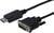 Egy DisplayPort-DVI-D kábel látható, amely alkalmas számítógépek monitorokhoz vagy projektorokhoz történő csatlakoztatására.
