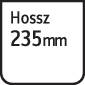 235 mm hosszúság van kiírva a táblán.