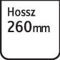 A táblán egy téglalap alakú keretben a '260 mm hosszúság' felirat szerepel.