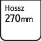 'Tábla felirattal: Hosszúság 270 mm.'