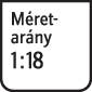 1:18-as méretarány fekete szöveg fehér háttéren