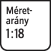1:18-as méretarány fekete szöveg fehér háttéren