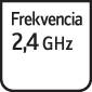 A 2,4 GHz feliratú szimbólum a működési frekvenciatartományt jelzi.