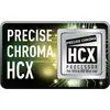 "PRECÍZ CHROMA HCX PROCESSZOR Ultra HD Blu-ray-hoz" egy ragyogó, technikai háttér előtt.