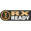 Logó stilizált körben és 'RX READY' felirattal narancssárga és fehér színben. A kör egy szimmetrikus szimbólumot tartalmaz, amelynek két nyíl mutat befelé.