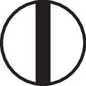 Fekete-fehér kördiagram az eloszlás ábrázolására, amely két egyenlő méretű szegmensből áll.