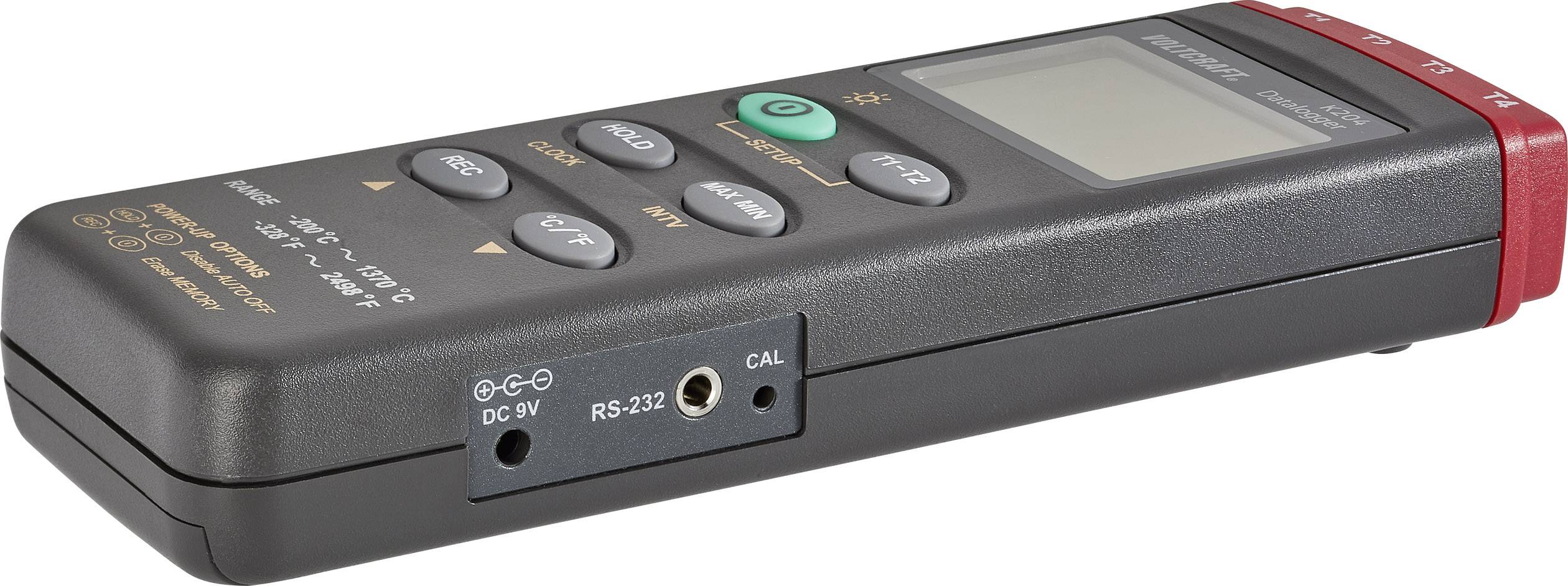 Un dispositivo elettronico portatile, rettangolare, dotato di display e diversi pulsanti di controllo, utilizzato per misurare temperatura e umidità.