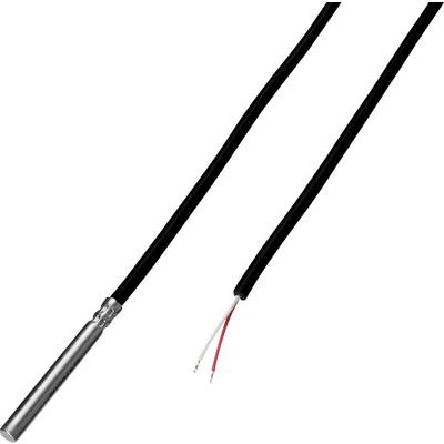 Cavo nero con estremità nude e manicotto metallico, idoneo per connessioni elettroniche.