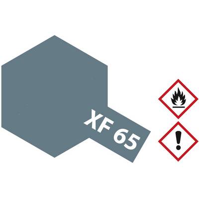 Marcatura di colore esagonale con la scritta 'XF 65'. Accanto due simboli di pericolo: fiamma e punto esclamativo.
