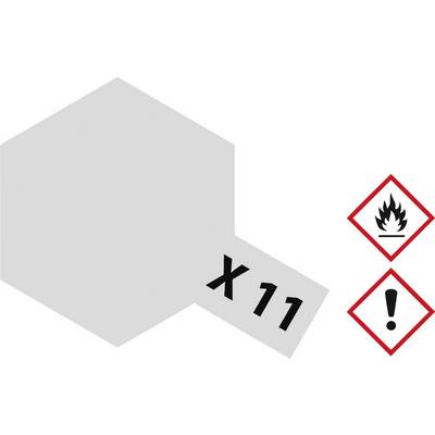 Simbolo di pericolo: Fiamma ed esclamativo accanto a un grande esagono grigio con 'X 11'.