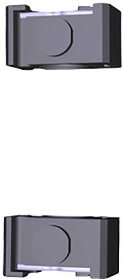 Due applique da parete nere, rettangolari, con un design leggermente curvo che illumina verso l'alto e verso il basso.