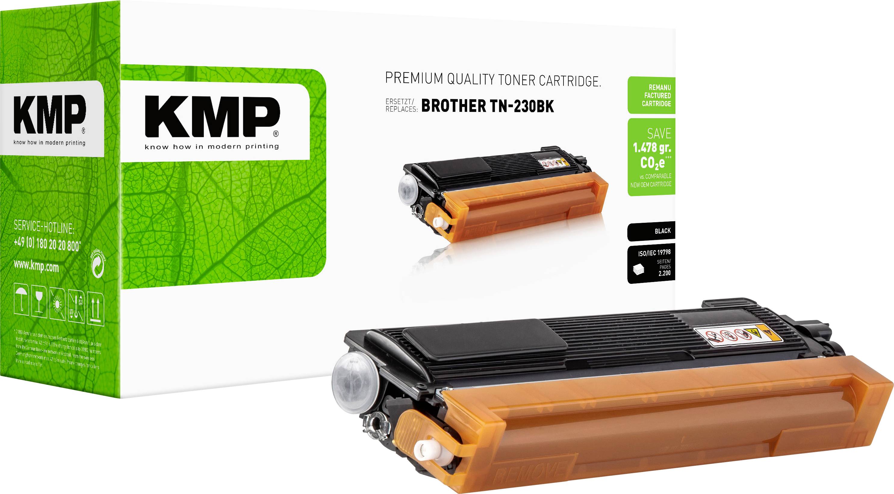 KMP Toner sostituisce Brother TN-230BK, TN230BK Compatibile Nero 2200 pagine B-T32 1242,0000