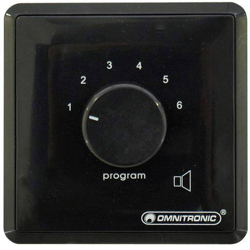 Omnitronic 80711072 Ad incasso Selettore di programma Nero