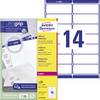 Avery-Zweckform L7163-100 Etichetta per indirizzo 99.1 x 38.1 mm Carta Bianco 1400 pz. A tenuta permanente Stampante a getto d'inchiostro, Stampante laser, Stampante laser a colori, Fotocopiatrice, Stampante a colori, Dicitura a mano