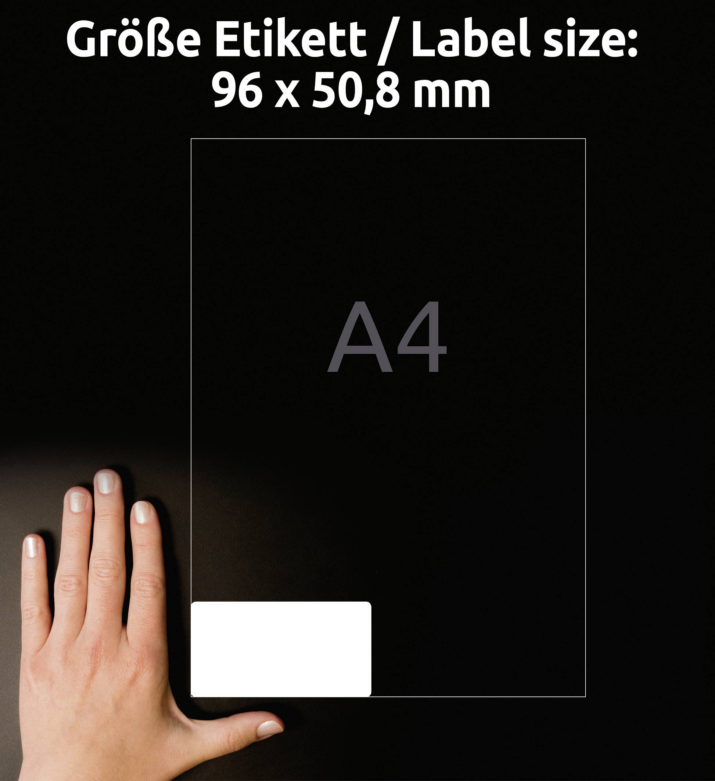 Avery-Zweckform L4744REV-25 Etichetta universale 96 x 50.8 mm Carta Bianco 300 pz. Staccabile Stampante a getto d'inchio-6