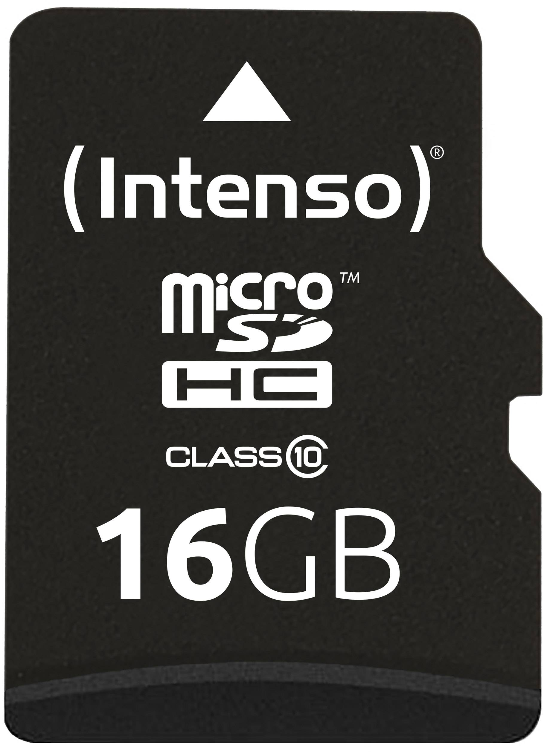 Scheda microSD 'Intenso', 16 GB, Classe 10.