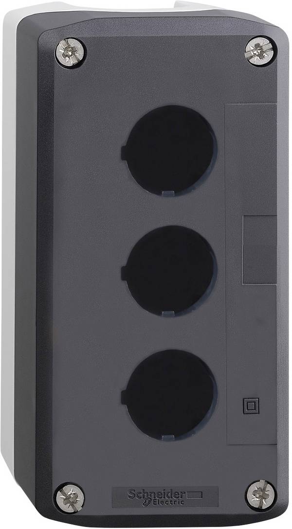 Schneider Electric XALD03 XALD03 Alloggiamento vuoto 3 posizioni di montaggio (Ø x A) 22.5 mm x 68 mm senza etichette Grigio scuro, Grigio chiaro 1 pz. Pezzo