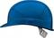 Casco protettivo blu con cinghia regolabile, idoneo per la sicurezza sul luogo di lavoro.