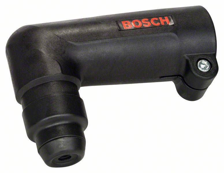 Accessorio per utensile Bosch, nello specifico un adattatore angolare che consente un fissaggio ad angolo.