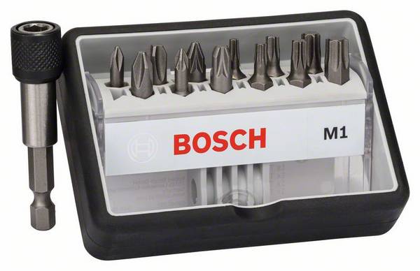 Bosch Accessories Robust Line 2607002563 Kit inserti 13 parti Croce Phillips, Croce Pozidriv, Esalobo Interno (TX) Torsionszone