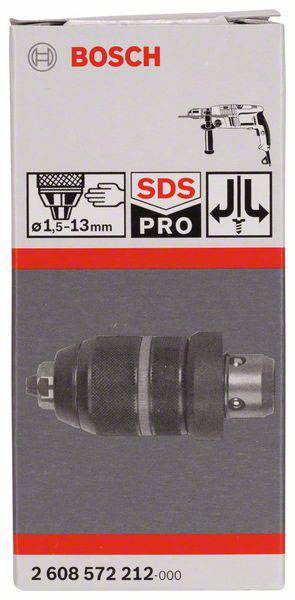 Confezione porta-mandrino Bosch con simboli per trapano, SDS Pro, diametro 1,5-13 mm.