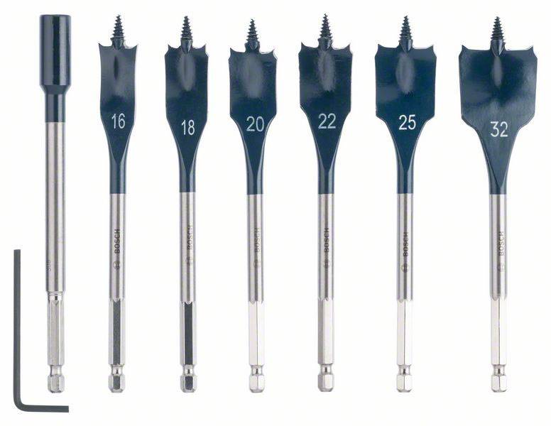 Kit mecchie da legno 7 parti Bosch Accessories 2608587009 1/4" (6.3 mm) 1 KIT
