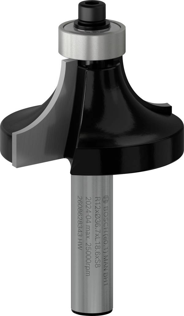 Bosch Accessories 2608628343 Frese per arrotondare Metallo temprato   Lunghezza 60 mm   Diametro albero 8 mm