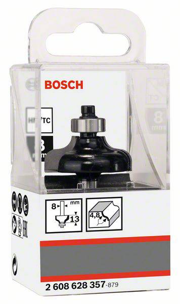 'Fresa Bosch' in confezione originale, mostra fresa con diametro di 8 mm. Adatta per lavori in legno, numero modello 2 608 628 357.