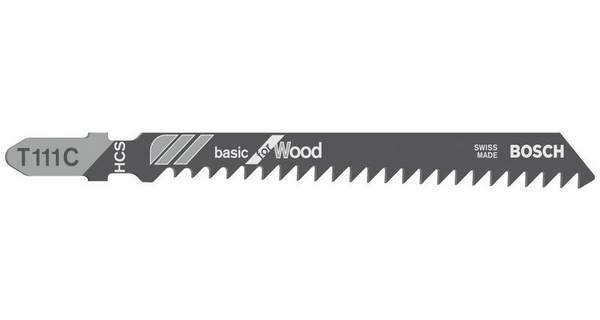 Bosch Accessories 2608637878 Lama per seghetto alternativo T 111 C - Basic for Wood 100 pz.