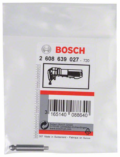 Un imballaggio originale Bosch con un numero di ricambio per un utensile. Contiene informazioni specifiche sul prodotto e codici a barre.