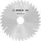 Lama per sega circolare con logo Bosch, scritta 'PRO Wood', diametro 216 mm, adatto per il legno, velocità massima 9500 giri/min.