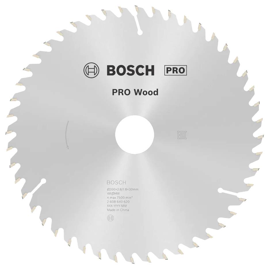 Lama circolare 'Bosch PRO Wood', con 36 denti e diametro di 210 mm, progettata per un taglio preciso del legno.
