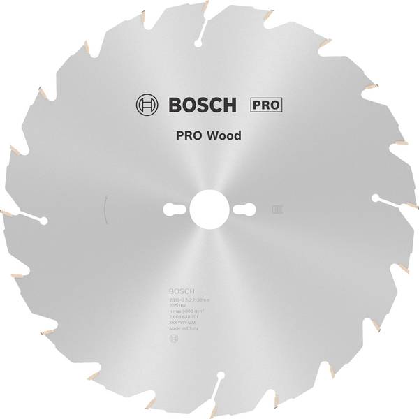 Bosch Accessories Construct Wood 2608640701 Lama circolare in metallo duro 315 x 30 x 3.2 mm Numero di denti: 20 1 pz.