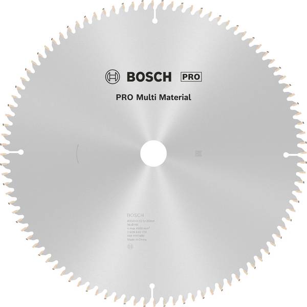 Bosch Accessories Multi Material 2608640770 Lama circolare in metallo duro 350 x 30 x 3.2 mm Numero di denti: 96 1 pz.