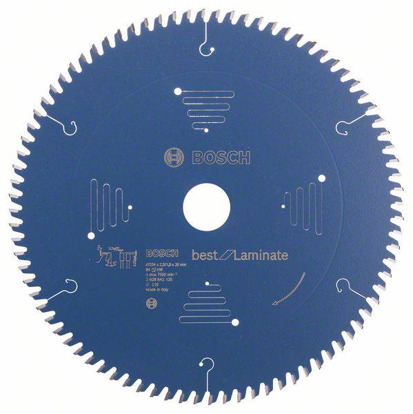 Bosch Accessories Best for Laminate 2608642135 Lama circolare 254 x 30 x 2.5 mm Numero di denti: 84 1 pz.