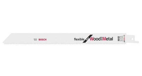 Bosch Accessories 2608654981 Lama per sega a sciabola S 1122 VF, flessibile per legno e metallo, confezione da 5 pz. Lunghezza lama della sega 225 mm 5 pz.